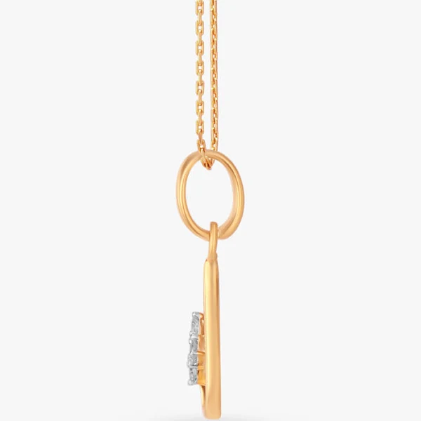 Tanishq Kids Heart Diamond Pendant view 2